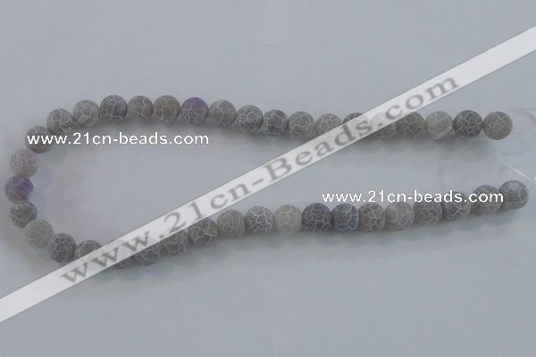 CAG7480 15.5 inches 8mm round frosted agate beads wholesale