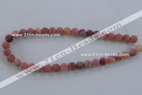 CAG7487 15.5 inches 6mm round frosted agate beads wholesale