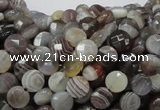 CAG749 15.5 inches 6mm faceted coin botswana agate beads wholesale