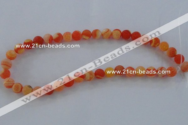 CAG7494 15.5 inches 4mm round frosted agate beads wholesale