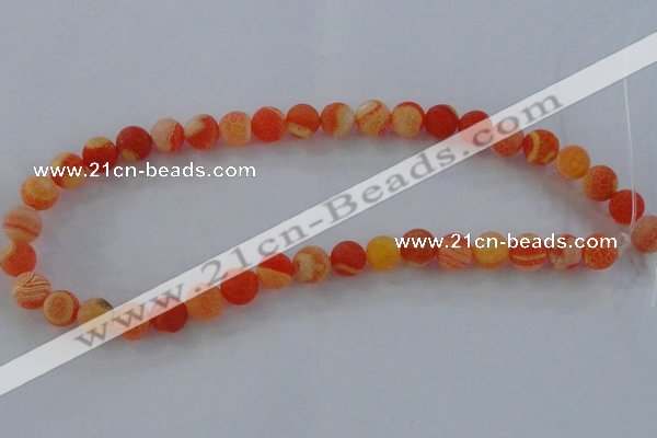 CAG7495 15.5 inches 6mm round frosted agate beads wholesale