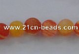 CAG7498 15.5 inches 12mm round frosted agate beads wholesale