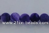 CAG7510 15.5 inches 4mm round frosted agate beads wholesale