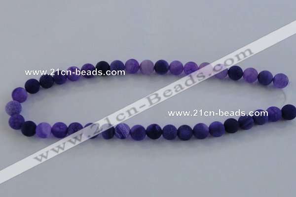 CAG7510 15.5 inches 4mm round frosted agate beads wholesale