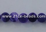 CAG7511 15.5 inches 6mm round frosted agate beads wholesale