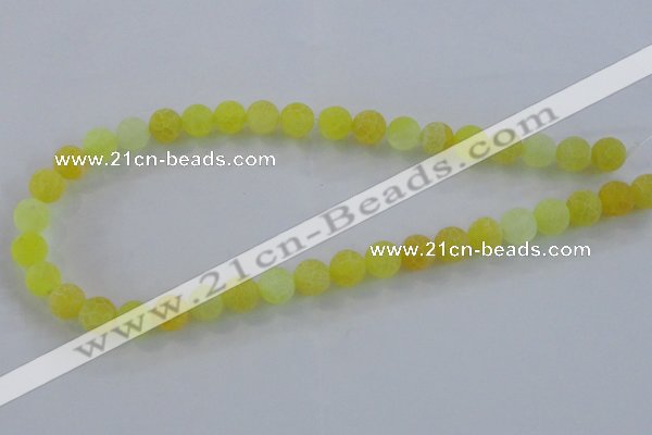 CAG7519 15.5 inches 6mm round frosted agate beads wholesale