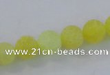 CAG7520 15.5 inches 8mm round frosted agate beads wholesale