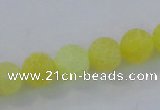 CAG7523 15.5 inches 14mm round frosted agate beads wholesale