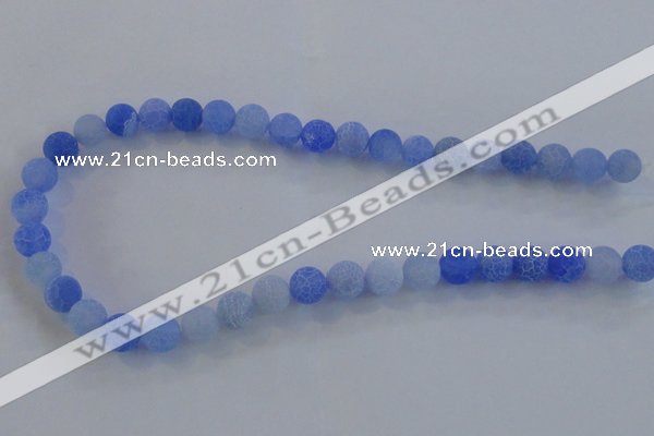 CAG7527 15.5 inches 6mm round frosted agate beads wholesale