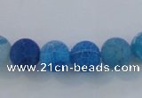 CAG7535 15.5 inches 6mm round frosted agate beads wholesale