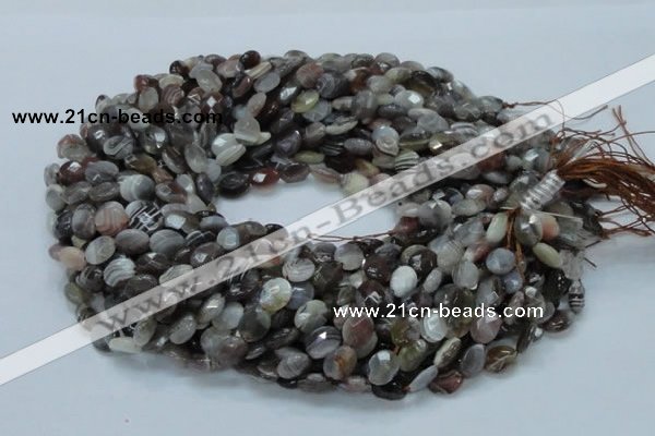 CAG754 15.5 inches 8*10mm faceted oval botswana agate beads