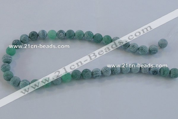 CAG7543 15.5 inches 6mm round frosted agate beads wholesale