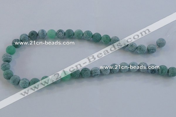 CAG7545 15.5 inches 10mm round frosted agate beads wholesale