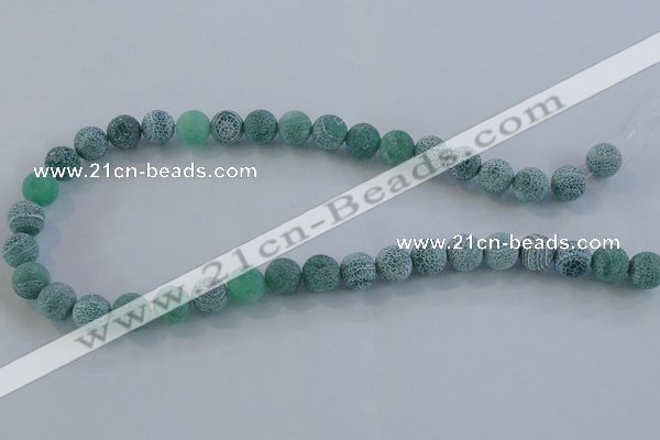 CAG7548 15.5 inches 16mm round frosted agate beads wholesale