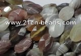 CAG755 15.5 inches 10*12mm faceted oval botswana agate beads