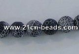 CAG7559 15.5 inches 6mm round frosted agate beads wholesale