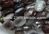 CAG756 15.5 inches 10*14mm faceted oval botswana agate beads