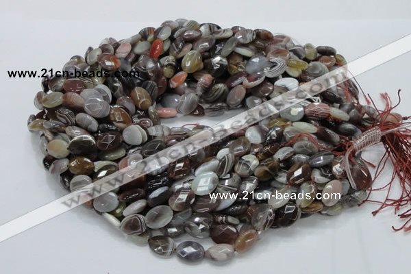 CAG756 15.5 inches 10*14mm faceted oval botswana agate beads