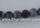 CAG7560 15.5 inches 8mm round frosted agate beads wholesale