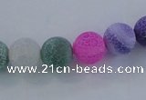 CAG7567 15.5 inches 6mm round frosted agate beads wholesale