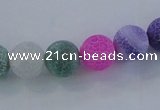 CAG7568 15.5 inches 8mm round frosted agate beads wholesale