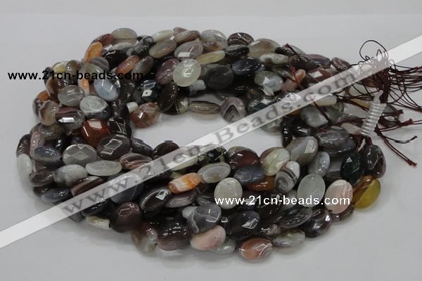 CAG757 15.5 inches 12*16mm faceted oval botswana agate beads