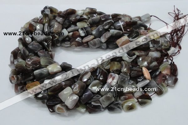 CAG759 15.5 inches 10*14mm faceted rectangle botswana agate beads