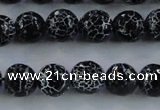 CAG7602 15.5 inches 8mm faceted round frosted agate beads wholesale