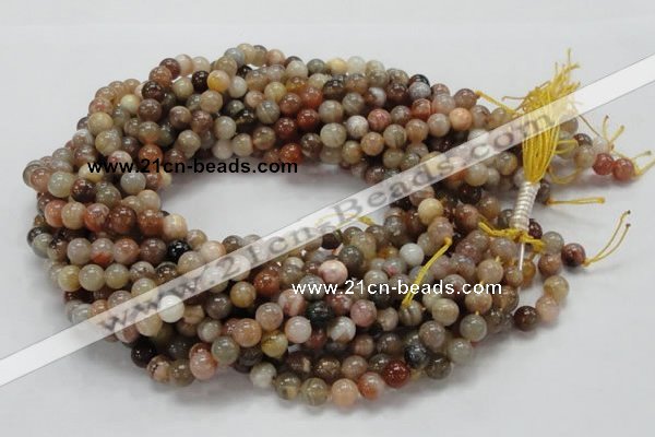 CAG763 15.5 inches 8mm round yellow agate gemstone beads wholesale