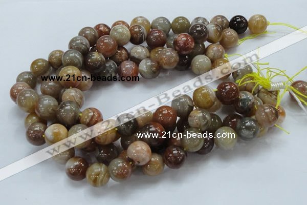 CAG767 15.5 inches 16mm round yellow agate gemstone beads wholesale