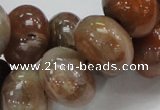 CAG772 15.5 inches 14*20mm rondelle yellow agate gemstone beads