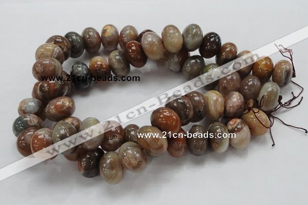 CAG772 15.5 inches 14*20mm rondelle yellow agate gemstone beads