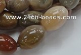 CAG773 15.5 inches 13*19mm rice yellow agate gemstone beads