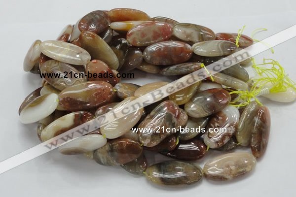 CAG783 15.5 inches 20*40mm oval yellow agate gemstone beads