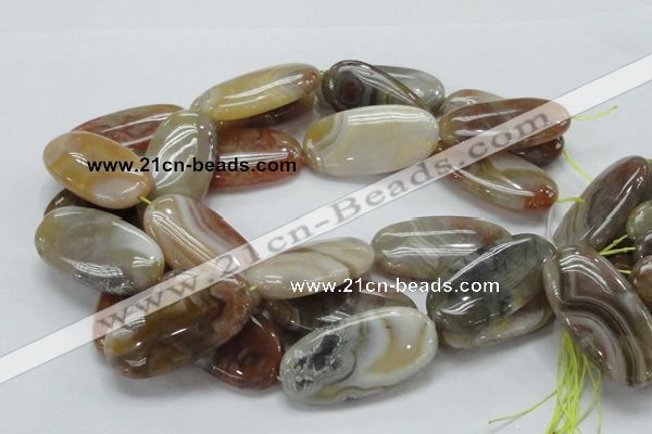 CAG784 15.5 inches 25*50mm oval yellow agate gemstone beads