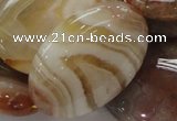 CAG785 15.5 inches 30*40mm oval yellow agate gemstone beads