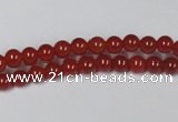 CAG7854 15.5 inches 2mm round red agate beads wholesale