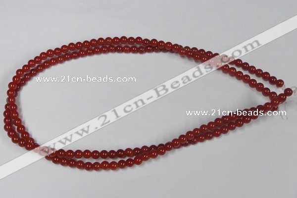 CAG7854 15.5 inches 2mm round red agate beads wholesale