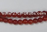 CAG7856 15.5 inches 4mm round red agate beads wholesale