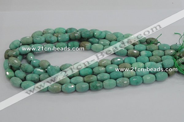 CAG7883 15.5 inches 12*16mm faceted rice grass agate beads