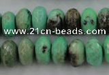 CAG7888 15.5 inches 10*14mm faceted rondelle grass agate beads