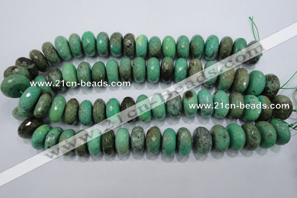 CAG7891 15.5 inches 15*20mm faceted rondelle grass agate beads