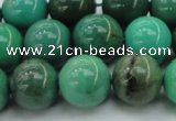 CAG7907 15.5 inches 14mm round grass agate beads wholesale