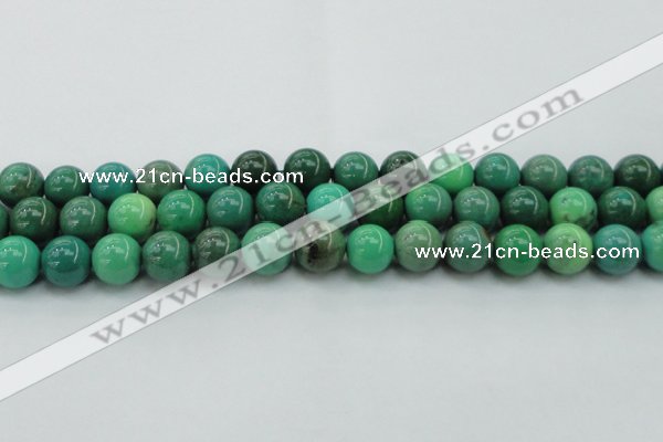 CAG7907 15.5 inches 14mm round grass agate beads wholesale