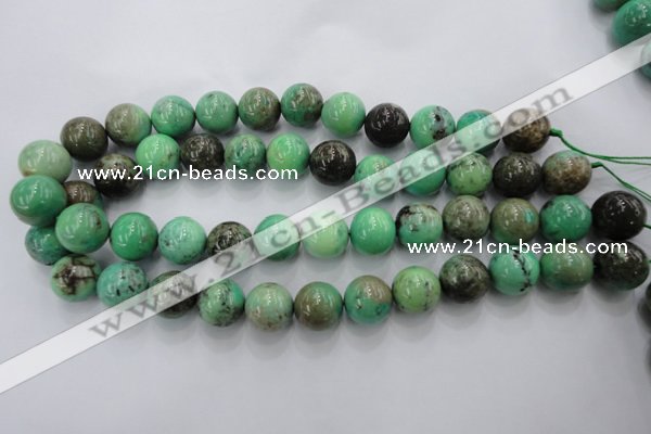 CAG7908 15.5 inches 18mm round grass agate beads wholesale