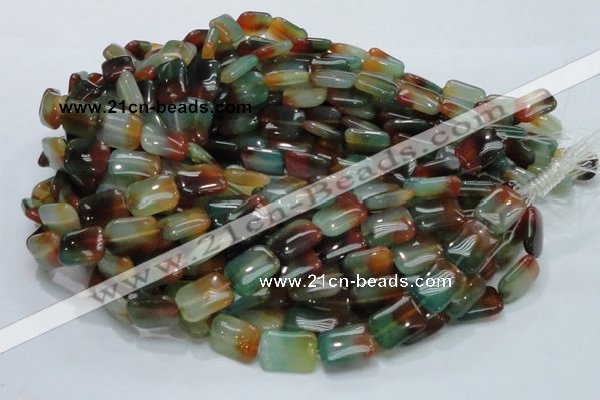 CAG791 15.5 inches 13*18mm rectangle rainbow agate gemstone beads