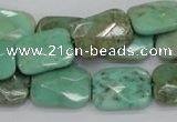 CAG7924 15.5 inches 12*16mm faceted rectangle grass agate beads