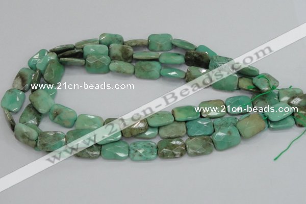 CAG7924 15.5 inches 12*16mm faceted rectangle grass agate beads