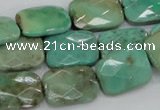 CAG7925 15.5 inches 15*20mm faceted rectangle grass agate beads