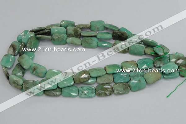 CAG7925 15.5 inches 15*20mm faceted rectangle grass agate beads